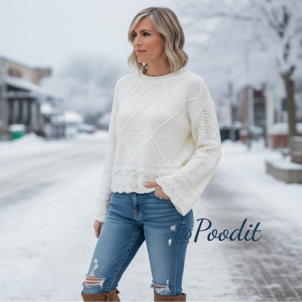 POLAGRAM bell sleeve sweater M L